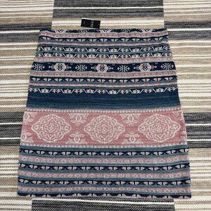 Lauren Ralph Lauren Women's Geo-Motif Linen-Cotton Pencil Skirt Multi Size 3X